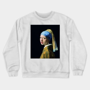 Jan Vermeer Girl With A Pearl Earring Crewneck Sweatshirt